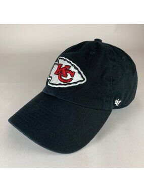 Kansas City Chiefs NFL Black 47 Brand Clean Up Relaxed Fit Strapback Hat